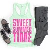 Simply Sage Market Sweet Summer Time Block Distressed Racerback Tank - 4 of 4