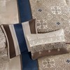 PAGED Jacquard Comforter Set 7 Piece Bedding Set with 1 Comforter, 2 Matching Shams, 3 Decorative Pillows and 1 Bed Skirt - 3 of 4