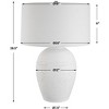 Uttermost 30236-1 Reyna Chalk White Table Lamp - 3 of 4