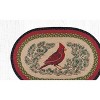 Earth Rugs Cardinal Oval Patch Tread– 20"x30" Braided Jute Hand-Painted Bird Accent - 3 of 3