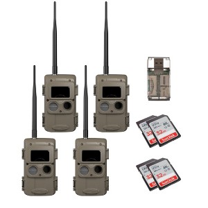 Cuddeback CuddeLink Wireless Trail Camera System with SD Cards Bundle (4-Pack) - 1 of 4