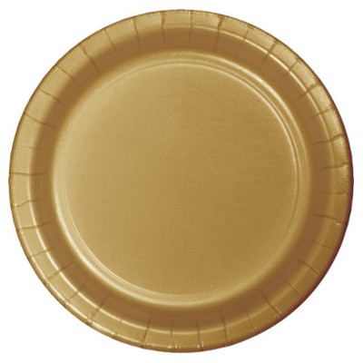 Glittering Gold 7" Dessert Plates - 24ct