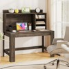 Tangkula Computer Desk w/Hutch 2 Power Outlets USB & Type-c charging Ports 3 Shelves - 4 of 4