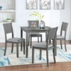 NicBex Dining Room Table Set for 4 Morden Dining Table with MDF Tabletop, 4 Vertical Slatted Backrest Chair for Dining Room - 3 of 4