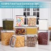Paaaawaters 10 PCS Flour and Sugar Storage Container, Large Airtight Food Canisters with Lids for Kitchen - 2 of 4