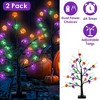 iMountek"2Pack 1.97FT Lighted Halloween Trees with Timer, Adjustable Twigs for Indoor Tabletop Party Decor"Warm Yellow - 2 of 4