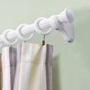 1-3/8 in. dia. wood rod pole Lumi Home Furnishings M&M Wood End Cap Finials 2ct White - 4 of 4