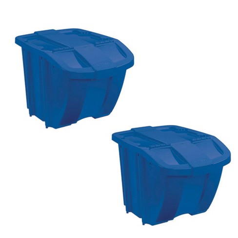 Blue 12 gal. Stackable Recycle Bin