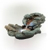 9" Fiberglass Outdoor Fountain Gray/Brown - Alpine Corporation: Electric Resin Tabletop Water Feature with Lighting, 1.6 Gallon Capacity - 3 of 4