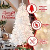 7.5FT White Tree 450 Warm Incandescent 1240 Tips Memory Wire Hinged PVC Metal Stand Auto Unfold - 4 of 4