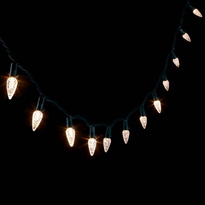60ct LED C6 Faceted Christmas String Lights with Green Wire - Wondershop™