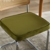 HDZNVF Set of 2 Mid Century Modern Dining Chairs, Velvet Accent Chairs, Olive Green - 4 of 4