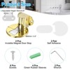 Unique Bargains Zinc Alloy Adjustable Magnetic Floor Mount Door Stop Holder 2 Pcs - 2 of 4