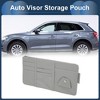Unique Bargains Car Sun Visor Organizer with Sunglasses Holder for Cards License Pen Organizer PU Leather Gray - 3 of 4