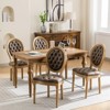 NicBex Set of 2 French Style Velvet Dining Chairs, Antique Painted Solid Wood Kitchen Side Chairs, Nailhead Trim & Steel Spring Cushion - 2 of 4