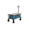 Folding Four-Wheel Wagon, Folding Four-Wheel Wagon W/All-Terrain Wheels, Heavy-Duty Garden Cart With Adjustable Handle, Outdoor Multi-Purpose Wagon - 4 of 4