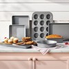 8pc Nonstick Bakeware Set Gray - Figmint™