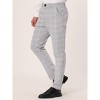 Lars Amadeus Men's Plaid Patterned Slim Fit Flat Front Business Dress Pants - 2 of 4