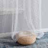 HLC.ME Audrey Embroidered Premium Soft Decorative Sheer Voile Light Filtering Grommet Window Curtain Panels - Set of 2 - 3 of 4