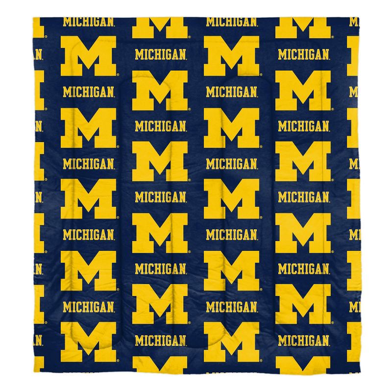 NCAA Michigan Wolverines Rotary Bed Set, 2 of 4
