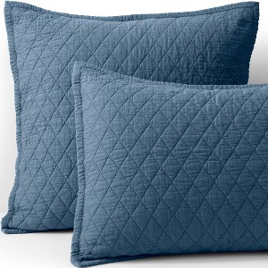 Lands' End Solid Diamond Double Voile Pillow Sham - 1 of 4