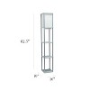 Simple Designs Three Shelf Etagere Floor Lamp Aqua Gray - 3 of 4