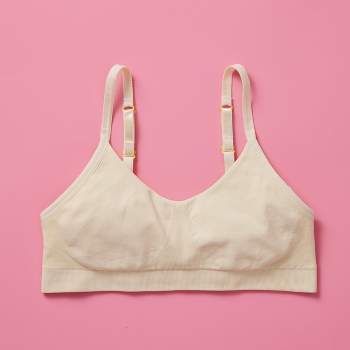 Yellowberry High-Quality Girls Bra Wire-Free Double-Layered Seamless Strappy Back and Ideal for First Bra & Everyday Wear