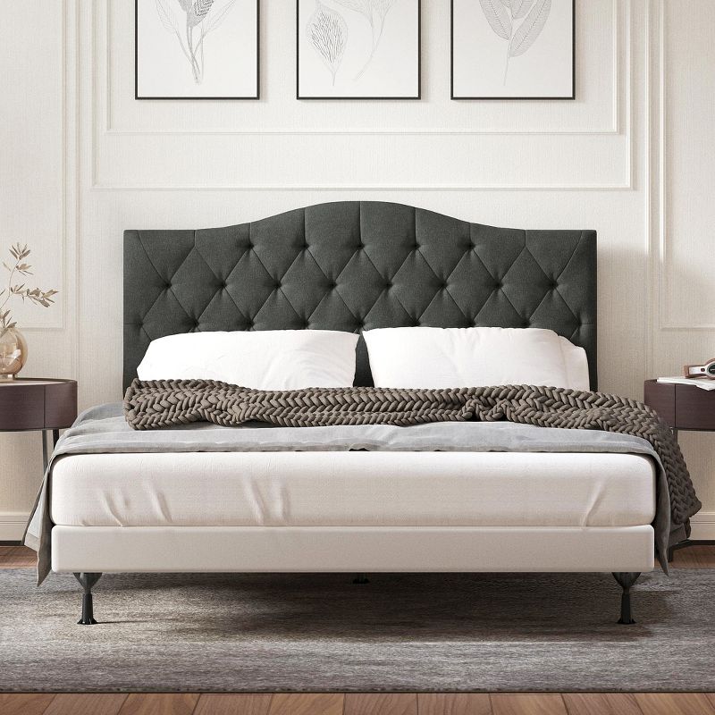 Glenwillow Home Oros Tufted-Camelback Upholstered Headboard, 1 of 8
