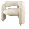 CAVINAS Velvet Barrel Accent Chair with Mid-Height Curved Backrest,Cozy Upholstered Living Room Chairs,Reading Chairs for Living Room - 2 of 4