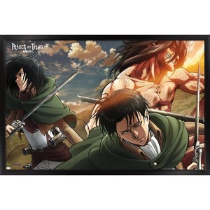 Trends International Attack on Titan: Season 2 - Trio Framed Wall Poster Prints - 1 of 4