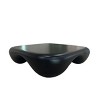 Modern Square Coffee Table with Faux Travertine Finish, Contemporary Textured Accent Table for Living Room or Office - Cuddlewood - 4 of 4