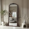 Wooakway Arch Solid Wood Accent Mirror Ornate Wall Mirror Vintage Full Length Mirror Walnut/White/Black/Charcoal/Weathered White - 3 of 4