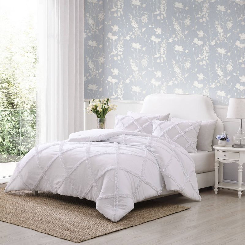 Laura Ashley Norah Comforter Bedding Set White, 1 of 10