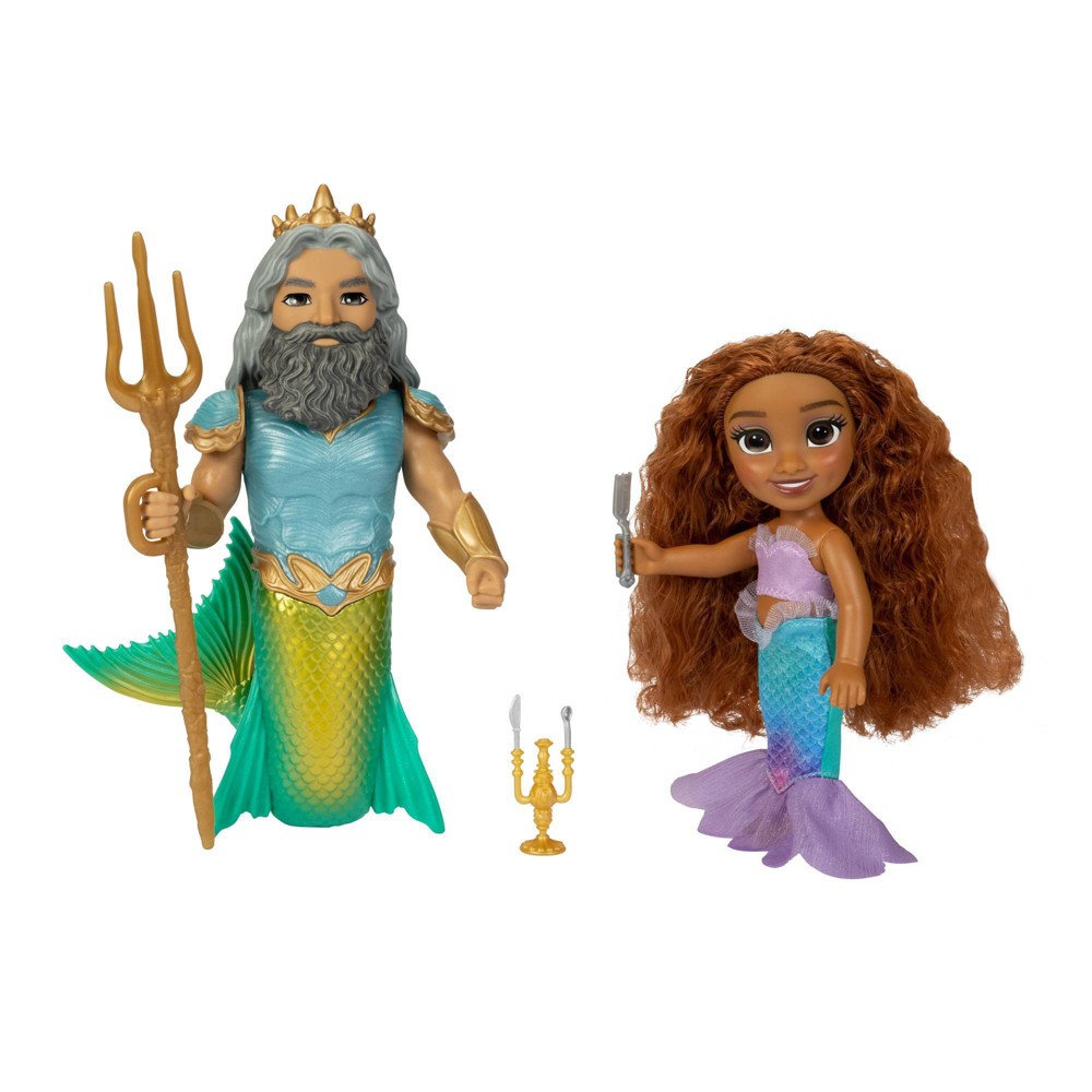 Disney’s The Little Mermaid 6u0022 Petite Character Gift Set Ariel and Triton