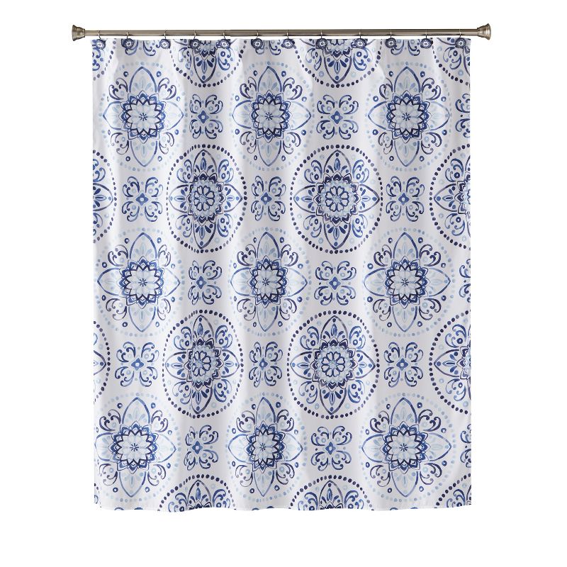 Kali Shower Curtain Blue - Saturday Knight Ltd., 1 of 5