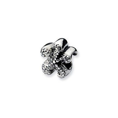 Black Bow Jewelry Sterling Silver Starfish Bead Charm