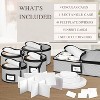 China Storage Containers 5-Piece Set Moving Boxes for Dinnerware, Glasses, Plates, and Saucers Sturdy Quilted Microfiber Dish Organizer with Dividers - 4 of 4