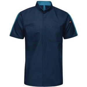 Red Kap Men's Short Sleeve Two Tone Pro+ Work Shirt With Oilblok And Mimix - 1 of 1