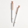 U Brands 12ct Monterey Pens - White: Ubrand Ballpoint, 1.0mm, Black Ink, Aesthetic School Supplies, Office Stationery - 3 of 4