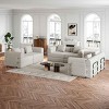 6-Seater Convertible Sofa Bed with Space-Saving Design, Modular Folding Floor Sofa with Side Storage Pockets, Chenille Fabric Sofa-Coolbibila - 2 of 4