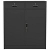 VidaXL Office Cabinet Anthracite 35.4 in.x15.7 in.x40.2 in. Steel - 2 of 4
