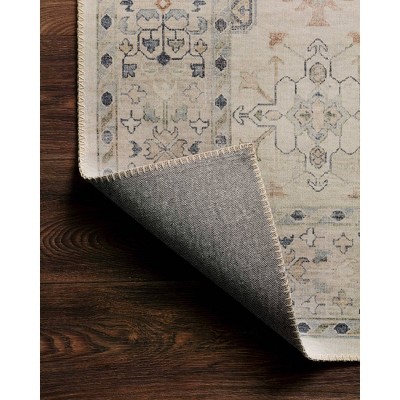Versatile Gray Oriental Synthetic 3'6" x 5'6" Rug