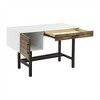 PAGED Computer Desk, Simple Modern Home Office Desk with 6 Open Shelves and Wooden Desktop for Office, Study - 2 of 4