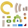 HABA Ball Run - Kullerbu Spiral Track, 26 Piece Wood & Plastic Marble Run Set with Wild Curves & Bell for Kids 2-8, STEM Toy Marble Maze Building Set - 2 of 4