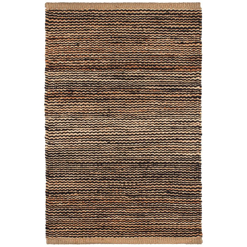 Home Conservatory Striped Handwoven Jute Area Rug, 1 of 7