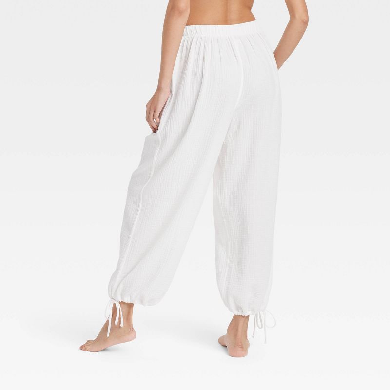 Women's Cotton Gauze Jogger Pajama Pants - Colsie™, 3 of 6