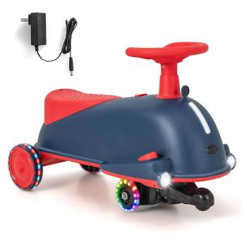 Costway 2 in 1 Electric Wiggle Car Kids Ride On Drifting Wiggle Car with Music and Pedal