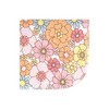 Hudson Baby Infant Girl Flannel Cotton Washcloths, Peace Love Flowers 10 Pack, One Size - 3 of 4