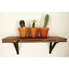Set of 3 Wood Wall Shelves Brown - Olivia & May: Industrial Floating Shelf Decor, No Assembly Required - 3 of 4