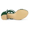Allegra K Women's Solid Open Toe Lace Up Padded Insole Mid Chunky Heeled Sandals - 4 of 4